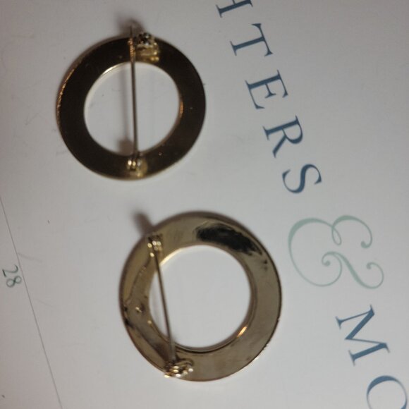 Circle of Life Mother and Daughter Brooch Pins Vintage - Picture 4 of 5